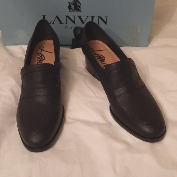 NIB Lanvin black leather loafers. Size 37/7. Runs 1/2 size small. - Picture 3 of 11